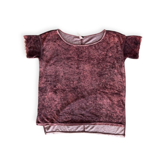 We the Free Top tshirt baggy raw edge hem medium purple - Picture 6 of 11